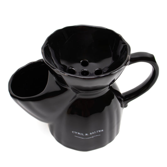 Cyril R. Salter Black Traditional Shaving Scuttle + Shaving Soap