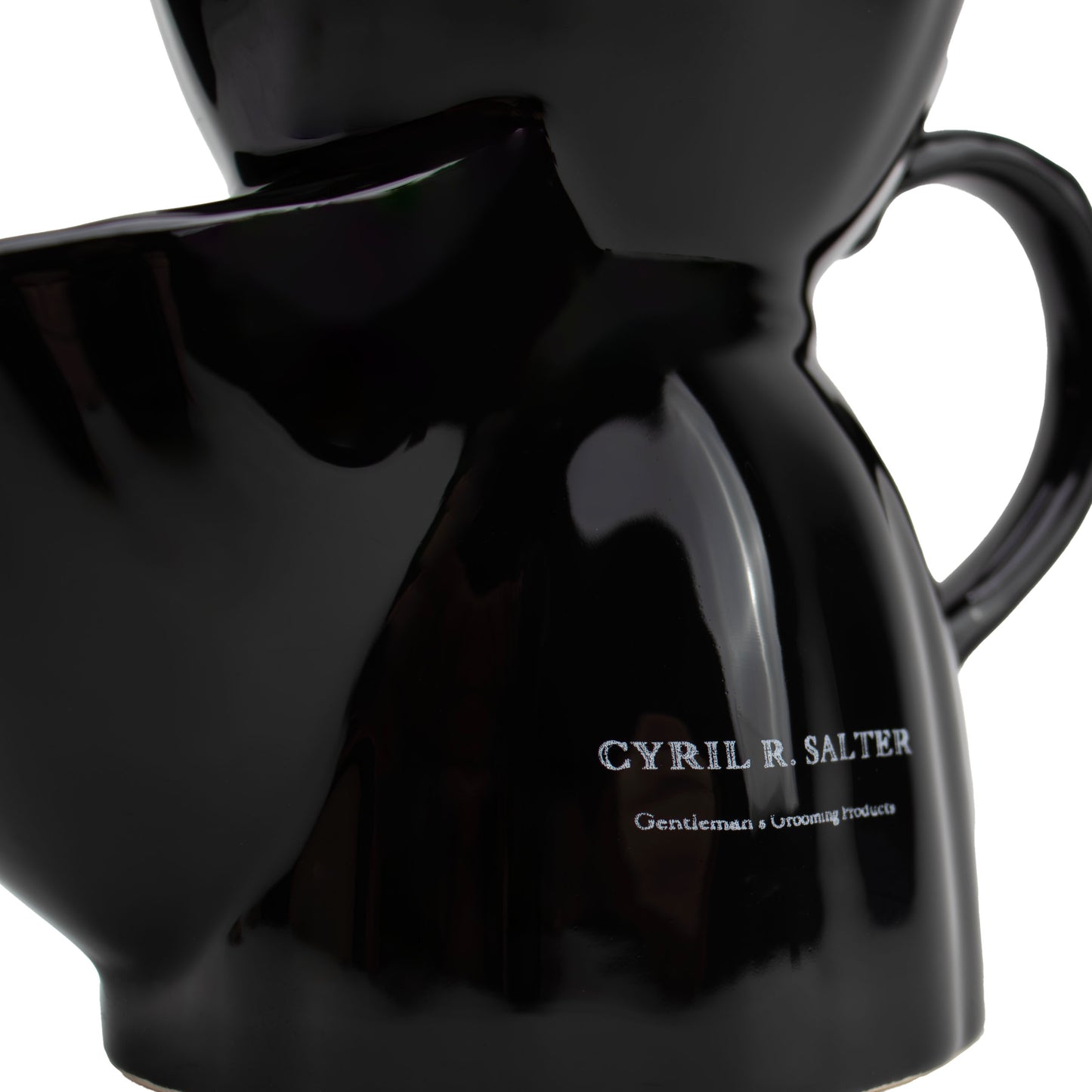 Cyril R. Salter Black Traditional Shaving Scuttle + Shaving Soap