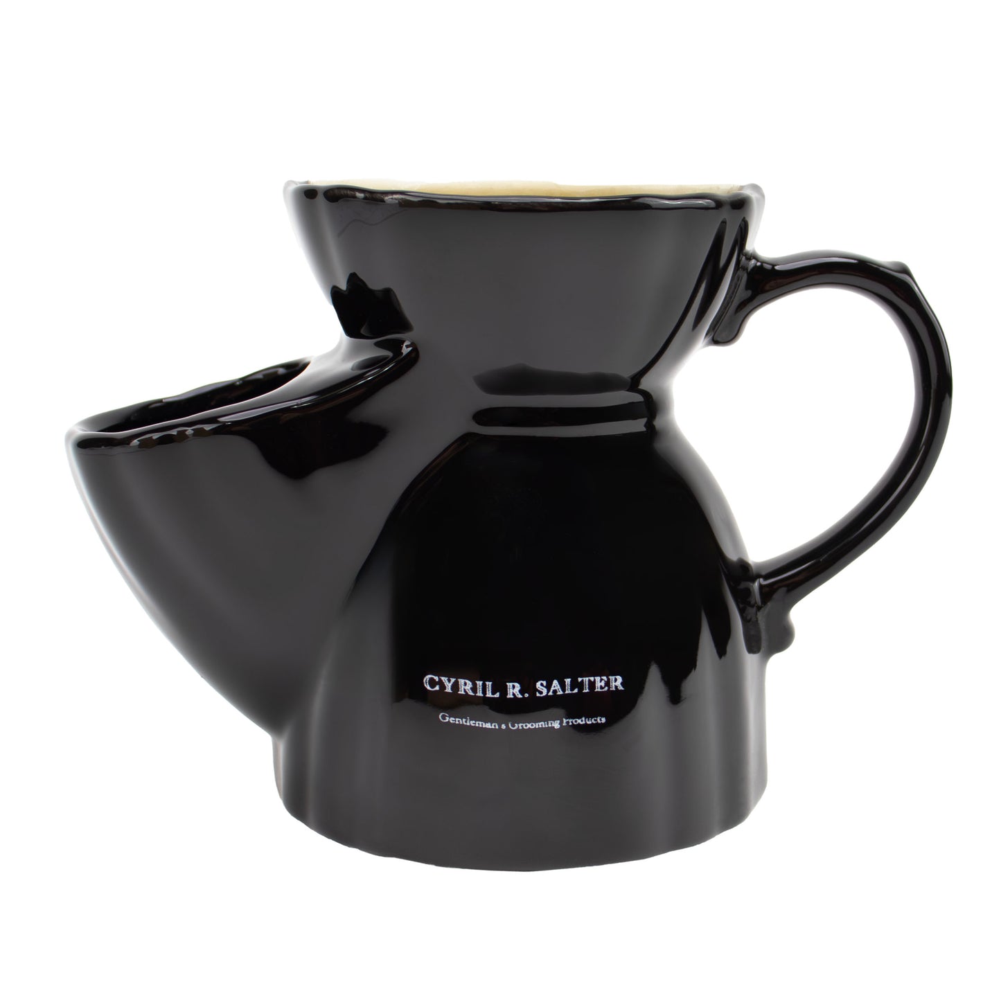 Cyril R. Salter Black Traditional Shaving Scuttle + Shaving Soap