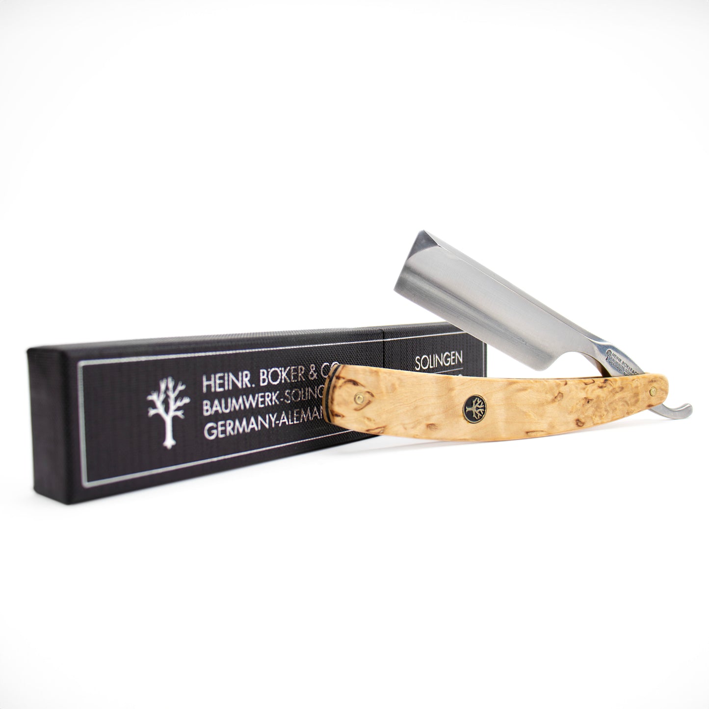 The Celebrated Curly Birch - Boker Straight Razor 6/8