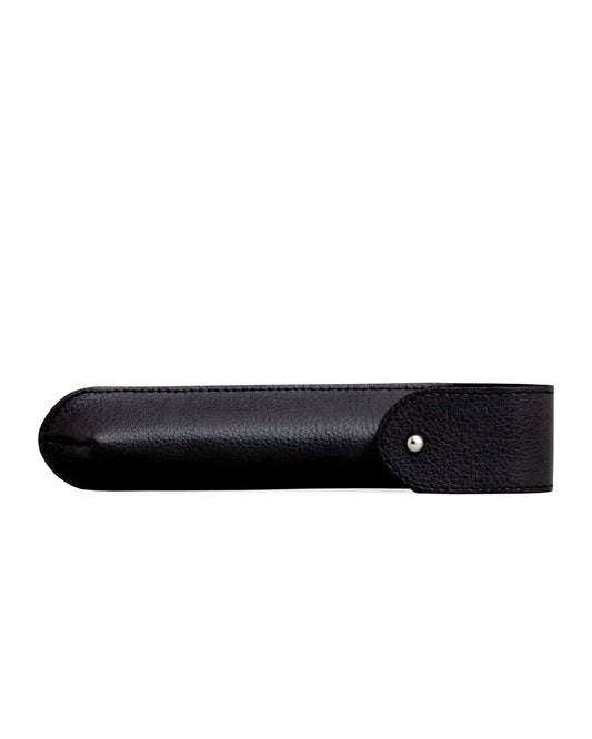 Straight Razor Black Leather Case