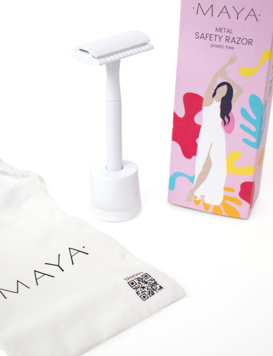 Maya Safety Razor Bundle (White)